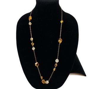 J. CREW Layer Chain Necklace Yellow Gold Tone NEW